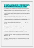 JR 101 Final &lbrack;2026&sol;2027&rsqb; &vert; UPDATED ACTUAL&NewLine;Exam Question and Answer &vert; A&plus; Verified