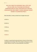 WGU D413 OBJECTIVE ASSESSMENT FINAL LATEST 2026 &NewLine;ACTUAL EXAM&vert; D413 TELECOMM AND WIRELESS &NewLine;COMMUNICATIONS OA FINAL EXAM REVIEW WITH 200 REAL &NewLine;EXAM QUESTIONS AND CORRECT VERIFIED ANSWERS&sol; ALREADY &NewLine;GRADED A&plus; &lpar;GUARANTEED PASS&excl;&excl;&rpar;