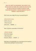 WGU C952 OBJECTIVE ASSESSMENT FINAL NEWEST 2026 &NewLine;ACTUAL EXAM TEST BANK&vert; C952 COMPUTER ARCHITECTURE &NewLine;OA FINAL REVIEW WITH COMPLETE 400 REAL EXAM &NewLine;QUESTIONS AND CORRECT VERIFIED ANSWERS&sol; ALREADY &NewLine;GRADED A&plus; &lpar;MOST RECENT&excl;&excl;&rpar; 