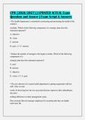 CPH &lbrack;2026&sol;2027&rsqb; &vert; UPDATED ACTUAL Exam&NewLine;Question and Answer &vert; Exam Script & Answers&NewLine;