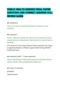PUBLIC HEALTH NURSING FINAL PAPER QUESTIONS AND CORRECT ANSWERS FULL REVIEW GUIDE&period;pdf&NewLine;&NewLine;