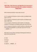 WGU C949 - Data Structures and Algorithms Pre-Assessment &vert; &NewLine;FREQUENTLY TESTED QUESTIONS WITH CORRECT ANSWERS &vert; &NewLine;BRAND NEW&excl; 