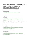 PUBLIC HEALTH NURSING 2026 EPIDEMIOLOGY HEALTH PROMOTION AND DISEASE PREVENTION REVISION PACKAGE&period;pdf&NewLine;&NewLine;