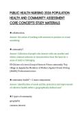 PUBLIC HEALTH NURSING 2026 POPULATION HEALTH AND COMMUNITY ASSESSMENT CORE CONCEPTS STUDY MATERIALS&period;pdf&NewLine;&NewLine;