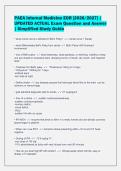 PAEA Internal Medicine EOR &lbrack;2026&sol;2027&rsqb; &vert;&NewLine;UPDATED ACTUAL Exam Question and Answer&NewLine;&vert; Simplified Study Guide