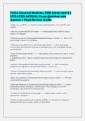 PAEA Internal Medicine EOR &lbrack;2026&sol;2027&rsqb; &vert;&NewLine;UPDATED ACTUAL Exam Question and&NewLine;Answer &vert; Final Review Guide