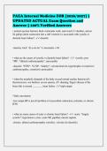 PAEA Internal Medicine EOR &lbrack;2026&sol;2027&rsqb; &vert;&NewLine;UPDATED ACTUAL Exam Question and&NewLine;Answer &vert; 100&percnt; Verified Answers