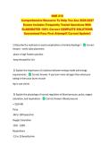 NUR 210 &NewLine;Comprehensive Resource To Help You Ace 2026-2027 &NewLine;Exams Includes Frequently Tested Questions With &NewLine;ELABORATED 100&percnt; Correct COMPLETE SOLUTIONS  &NewLine;Guaranteed Pass First Attempt&excl;&excl; Current Update&excl;&excl;