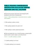 PUBLIC SPEAKING COMPREHENSIVE CERTIFICATION EVALUATION VERIFIED QUESTIONS AND FULL SOLUTIONS&period;pdf&NewLine;&NewLine;