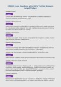 CPHRM Exam Questions with 100&percnt; Verified Answers&NewLine;Latest Update