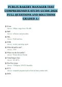 PUBLIX BAKERY MANAGER TEST COMPREHENSIVE STUDY GUIDE 2026 FULL QUESTIONS AND SOLUTIONS GRADED A&plus;&period;pdf&NewLine;&NewLine;