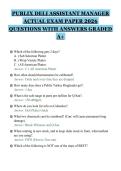 PUBLIX DELI ASSISTANT MANAGER ACTUAL EXAM PAPER 2026 QUESTIONS WITH ANSWERS GRADED A&plus;&period;pdf&NewLine;&NewLine;