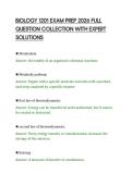BIOLOGY 1201 EXAM PREP 2026 FULL&NewLine;QUESTION COLLECTION WITH EXPERT&NewLine;SOLUTIONS