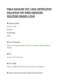PUBLIX MANAGER TEST 1 2026 CERTIFICATION EVALUATION TEST PAPER QUESTIONS SOLUTIONS GRADED A PLUS&period;pdf&NewLine;&NewLine;