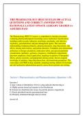 THE PHARMACOLOGY HESI 315 EXAM 300 ACTUAL &NewLine;QUESTIONS AND CORRECT ANSWERS WITH &NewLine;RATIONALE LATEST UPDATE ALREADY GRADED A&plus; &NewLine;ASSURED PASS 