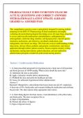 PHARMACOLOGY II BSN 315 REVIEW EXAM 300 &NewLine;ACTUAL QUESTIONS AND CORRECT ANSWERS &NewLine;WITH RATIONALE LATEST UPDATE ALREADY &NewLine;GRADED A&plus; ASSURED PASS