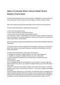 Colorado Motor Vehicle Dealer Board Mastery Examination &ndash; Study Guide & Practice Questions 2026&sol;2027