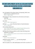 PUMP OPS PREP ACTUAL EXAM PAPER 2026 QUESTIONS WITH ANSWERS GRADED A&plus;