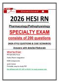 2026 HESI RN Pharmacology&sol;Pathophysiology Specialty Exam &ndash; Q&A &lpar;PDF&rpar;