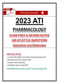 ATI Pharmacology Exam Prep &ndash; Actual Questions & Answers &lpar;ATI&rpar; &lpar;Updated PDF&rpar;