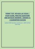 PERMIT TEST&colon; NEVADA LAS VEGAS &vert; STUDY GUIDE&comma; PRACTICE QUESTIONS AND DETAILED ANSWERS