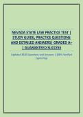 NEVADA STATE LAW PRACTICE TEST &vert; STUDY GUIDE&comma; PRACTICE QUESTIONS AND DETAILED ANSWERS
