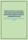 NEVADA HISTORY 217 FINAL EXAM &vert; STUDY GUIDE&comma; PRACTICE QUESTIONS AND DETAILED ANSWERS