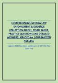 COMPREHENSIVE NEVADA LAW ENFORCEMENT & EVIDENCE COLLECTION GUIDE &vert; STUDY GUIDE&comma; PRACTICE QUESTIONS AND DETAILED ANSWERS