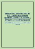 NEVADA STATE BOARD RECIPROCITY TEST &vert; STUDY GUIDE&comma; PRACTICE QUESTIONS AND DETAILED ANSWERS
