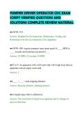 PUMPER DRIVER OPERATOR CDC EXAM SCRIPT VERIFIED QUESTIONS AND SOLUTIONS COMPLETE REVIEW MATERIAL&period;pdf&NewLine;&NewLine;