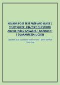 NEVADA POST TEST PREP AND GUIDE &vert; STUDY GUIDE&comma; PRACTICE QUESTIONS AND DETAILED ANSWERS