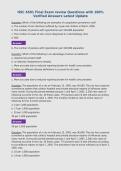 HSC 4501 Final Exam review Questions with 100&percnt;&NewLine;Verified Answers Latest Update