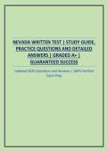 NEVADA WRITTEN TEST &vert; STUDY GUIDE&comma; PRACTICE QUESTIONS AND DETAILED ANSWERS