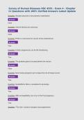 Survey of Human Diseases HSC 4551 - Exam 4 - Chapter&NewLine;11 Questions with 100&percnt; Verified Answers Latest Update&NewLine;