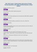 HSC 4551 Exam 3 Study Guide University of South Florida Questions with 100&percnt; Verified Answers Latest Update
