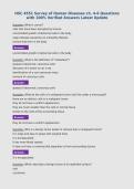 HSC 4551 Survey of Human Diseases ch&period; 4-6 Questions&NewLine;with 100&percnt; Verified Answers Latest Update&NewLine;