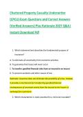 Chartered Property Casualty Underwriter &NewLine;&lpar;CPCU&rpar; Exam Questions and Correct Answers &NewLine;&lpar;Verified Answers&rpar; Plus Rationale 2027 Q&A&vert; &NewLine;Instant Download Pdf