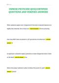 OSMOSE PESTICIDE QUIZ&vert;CERTIFIED&NewLine;QUESTIONS AND VERIFIED ANSWERS