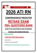 Passed the ATI RN Comprehensive Predictor 2026 Retake Exam with NGN Questions & Case Scenarios &vert; 700&plus; Questions &vert; &lpar;100&percnt; Guarantee Pass&rpar;