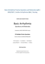 BASIC ARRHYTHMIA SENTARA TEST &ndash; QUESTIONS AND ANSWERS &vert; VERIFIED AND WELL DETAILED ANSWERS &vert;&NewLine;PLUS RATIONALES &vert; GUARANTEED PASS &vert; LATEST EXAM UPDATE