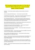 FTCE Exceptional Student Education K-12 Test with all Correct & 100&percnt; Verified Answers &vert;Actual Complete Update &vert;Already Graded A&plus;