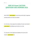 NUR 265 Exam 2&vert;ACTUAL&NewLine;QUESTIONS AND ANSWERS 2026