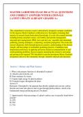 MASTER GARDENER EXAM 300 ACTUAL QUESTIONS &NewLine;AND CORRECT ANSWERS WITH RATIONALE &NewLine;LATEST UPDATE ALREADY GRADED A&plus; 