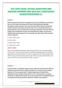 CPC AAPC EXAM &vert; ACTUAL QUESTIONS AND VERIFIED ANSWERS NEW 2026-2027 UPDATE&vert;PASS GUARANTEE&vert;GRADED A&plus;