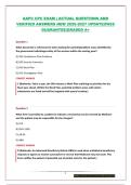AAPC CPC EXAM &vert; ACTUAL QUESTIONS AND VERIFIED ANSWERS NEW 2026-2027 UPDATE&vert;PASS GUARANTEE&vert;GRADED A&plus;