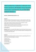 CNM &lpar;Certified Nurse-Midwife&rpar; Certification Exam &NewLine;Practice Questions 100 Multiple-Choice Questions &NewLine;with Answers and Rationales ALL IN ONE PAPER &NewLine;ALREADY GRADED A&plus; 