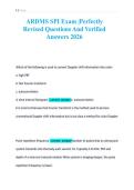 ARDMS SPI Exam &vert;Perfectly&NewLine;Revised Questions And Verified&NewLine;Answers 2026