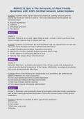 NGR 6172 Quiz 6 The University of West Florida&NewLine;Questions with 100&percnt; Verified Answers Latest Update&NewLine;