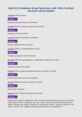 NGR 6172 Diabetes drugs Questions with 100&percnt; Verified&NewLine;Answers Latest Update&NewLine;