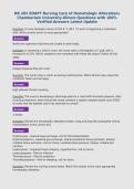 NR 283 EDAPT Nursing Care of Hematologic Alterations Chamberlain University-Illinois Questions with 100&percnt;&NewLine;Verified Answers Latest Update